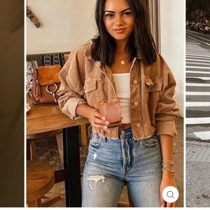 12th tribe cropped corduroy jacket